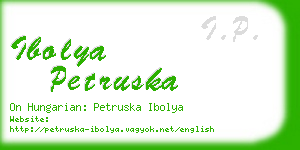 ibolya petruska business card
